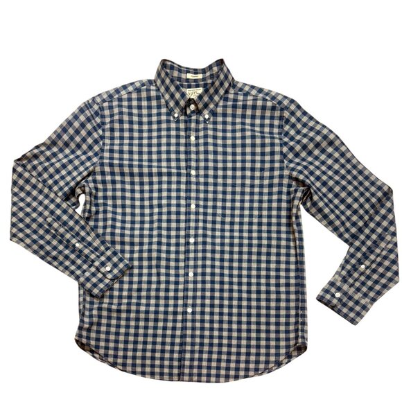 J Crew‎ Secret Wash Check Stretch Classic Fit Poplin Shirt - Picture 7 of 7